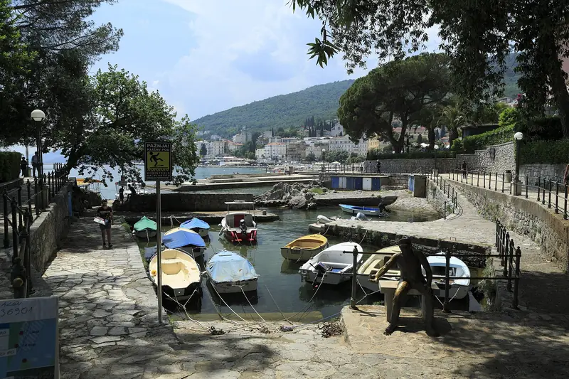 A small harbour below St. James Park on the Opatija seafront