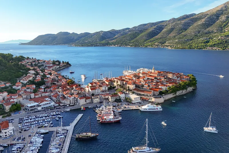 Korčula old town on its peninsula