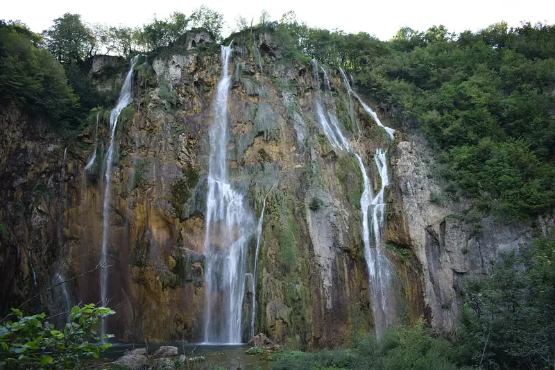 Der Wasserfall Veliki Slap an den Plitvicer Seen